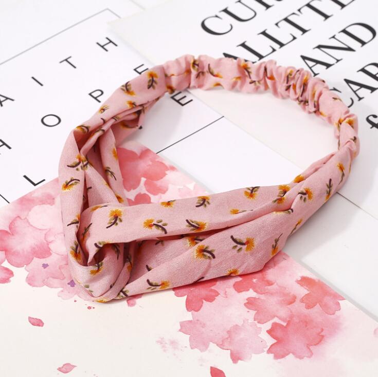 Fashion Women Girls Bohemian Hair Bands Print Headbands Vintage Cross Turban Bandage Bandanas HairBands Hair Accessories