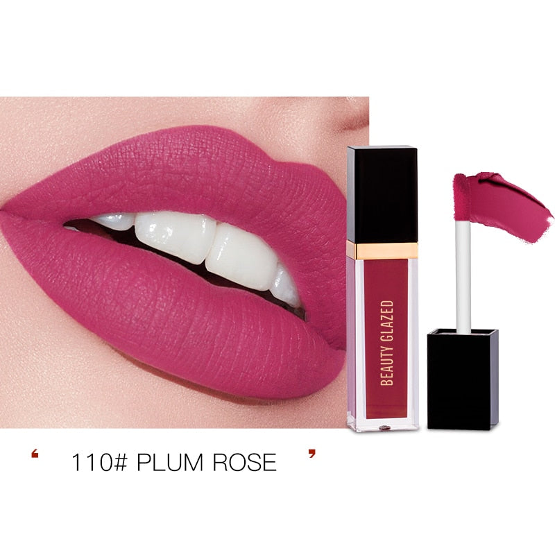 Traci K Beauty Glazed 24 Colors Matte Lip Gloss Natural Long-lasting Waterproof No Fading Non-stick Cup Lip Glaze Sexy Lip Makeup TSLM1