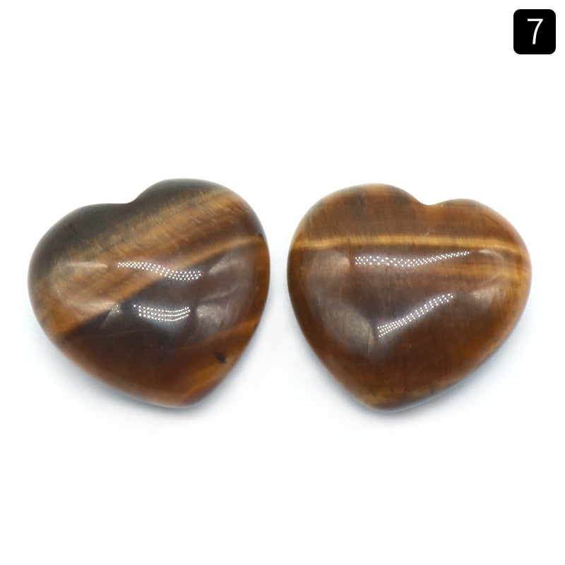 1pc Heart Natural Crystal Stones 25mm Rose Pink Quartz Obsidian Love Reiki Healing Gem Statue Home Decor Gifts Room Ornament