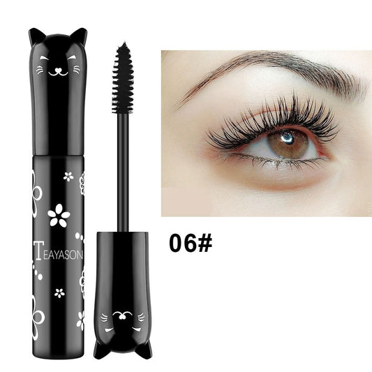 Traci K Beauty Cat Colored Fashion Sexy White Mascara Makeup 4D Silk Fiber Lash Mascara Waterproof Rimel 3d Mascara Extension Thick Long Curling Eyelash