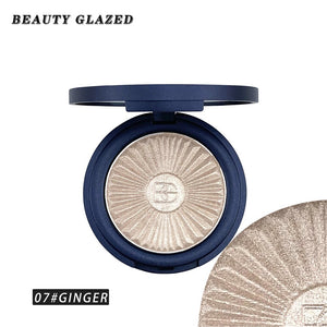 Traci K BEAUTY GLAZED Highlighter Powder Palette Face Contouring Makeup Eyeshadow Palette Face Bronzer Highlighter Brighten Skin 8 Color