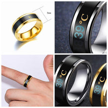 Load image into Gallery viewer, Smart Sensor Body Temperature Ring Stainless Steel Fashion Display Real-time Temperature Test Finger Rings
