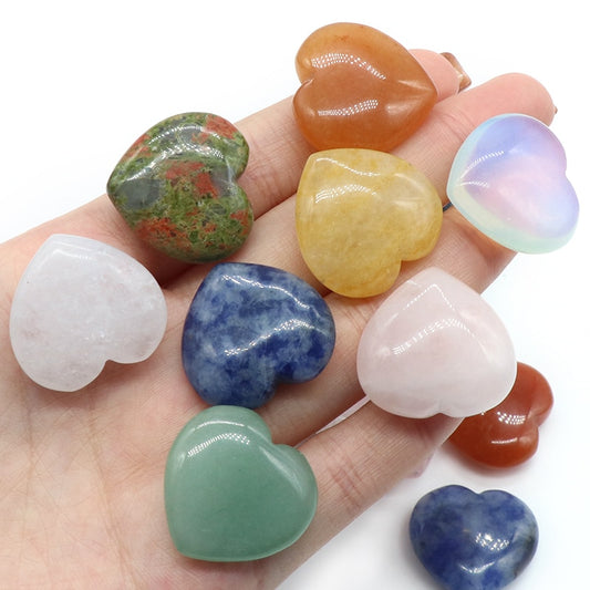 1pc Heart Natural Crystal Stones 25mm Rose Pink Quartz Obsidian Love Reiki Healing Gem Statue Home Decor Gifts Room Ornament