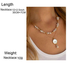 Load image into Gallery viewer, Multi Layer Coin Pearl Necklace for Women  Fashion Natural Freshwater Pearl Pendant Necklace Boho Jewelry Best Friend Gift
