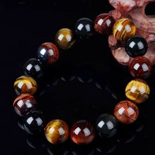 Load image into Gallery viewer, Fashion Colorful Tiger Eyes Beads Bracelet 10mm 12mm 14mm Men Charm Natural Stone Braclet for Man Handmade Jewelry Gifts
