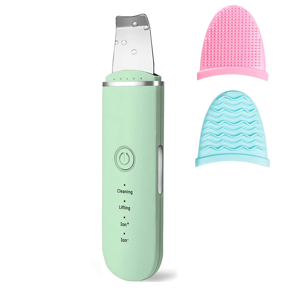 Traci K Beauty Ultrasonic Skin Scrubber USB Plug Facial Blackhead Remover Face Massager Skincare Tools Products Face Cleansing Acne