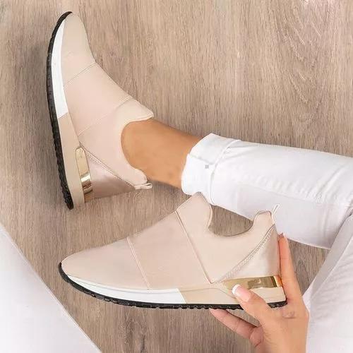 Shoes Sneakers Women Shoes Ladies Slip-On Knit Solid Color Sneakers for Female Sport Mesh Casual Shoes for Women 2021