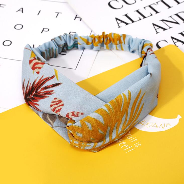 Fashion Women Girls Bohemian Hair Bands Print Headbands Vintage Cross Turban Bandage Bandanas HairBands Hair Accessories