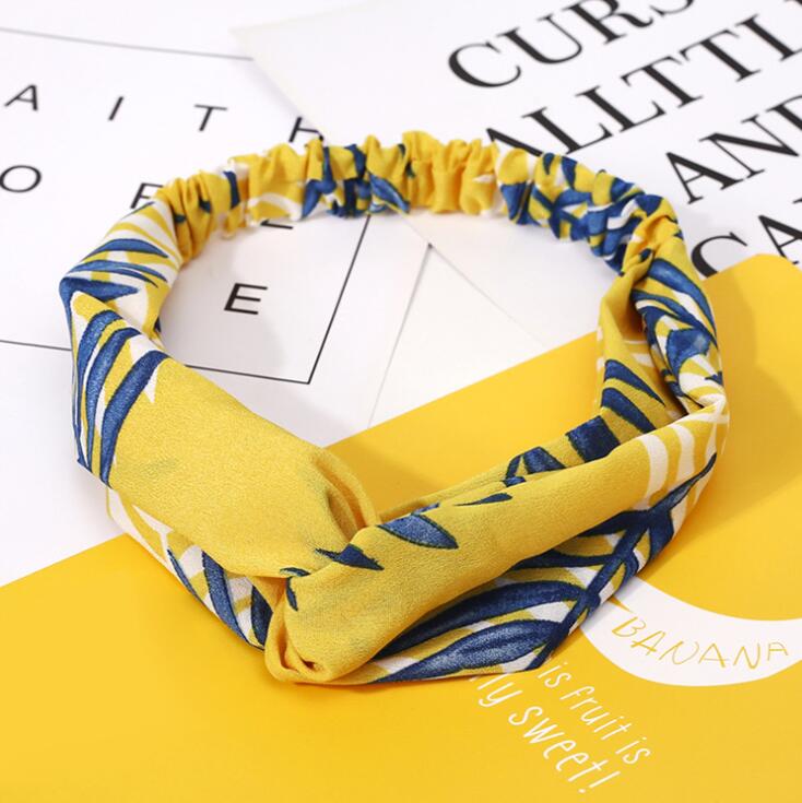Fashion Women Girls Bohemian Hair Bands Print Headbands Vintage Cross Turban Bandage Bandanas HairBands Hair Accessories