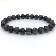 Load image into Gallery viewer, Cylinder Hematite Bracelets For Men Classic Nature Stone Beads Bracelets &amp; Bangles Homme Yoga Jewelry UNISEX
