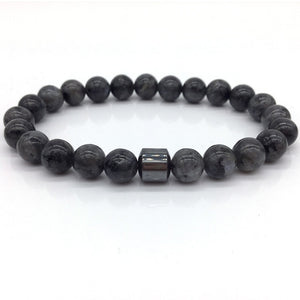 Cylinder Hematite Bracelets For Men Classic Nature Stone Beads Bracelets & Bangles Homme Yoga Jewelry UNISEX