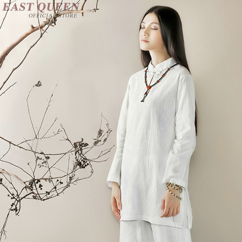 Zen meditation clothing women ladies traditional pants suit female womens two piece sets