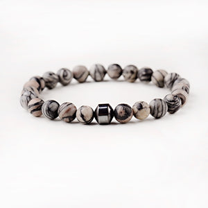 Cylinder Hematite Bracelets For Men Classic Nature Stone Beads Bracelets & Bangles Homme Yoga Jewelry UNISEX