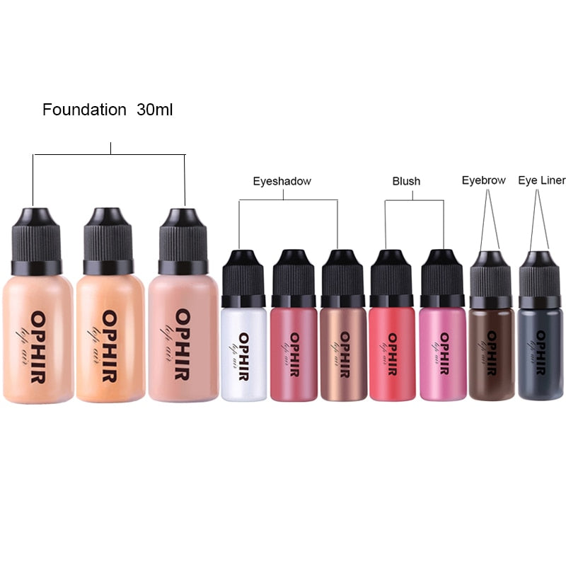 Introducing Traci K BeautyOphir In Partnership the Pro Makeup Set Airbrush Makeup System Kit with Air Compressor & Concealer Foundation Blush Eyeshadow Lipstick Set & Bag