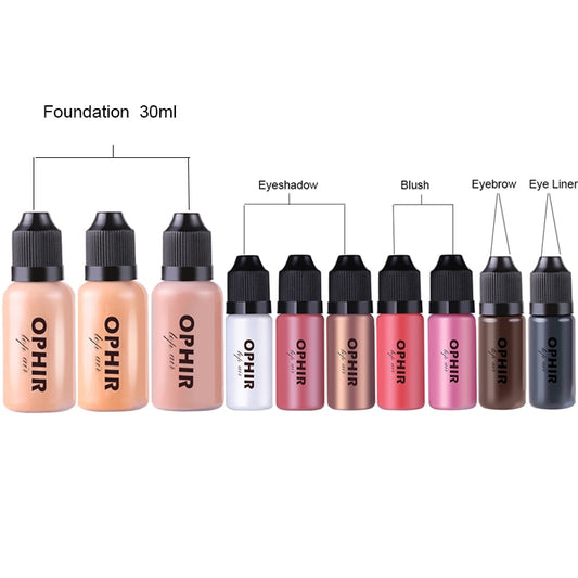 Introducing Traci K BeautyOphir In Partnership the Pro Makeup Set Airbrush Makeup System Kit with Air Compressor & Concealer Foundation Blush Eyeshadow Lipstick Set & Bag