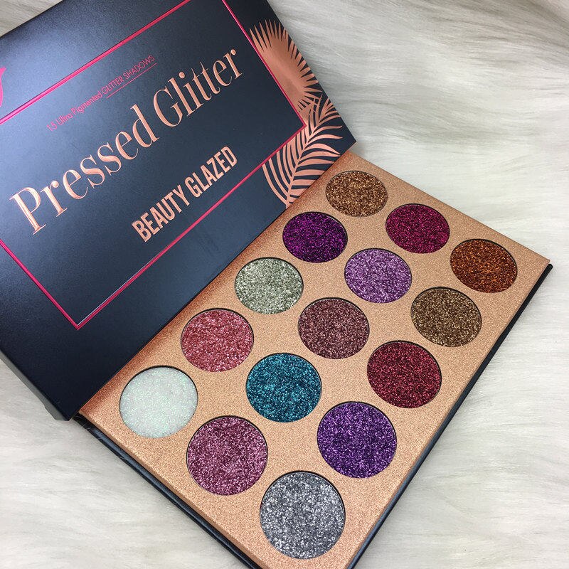 Beauty Glazed glamierres Glitz Glam Eyeshadow Palette 10 Insanely Pigmented Matte Glitter Shades Glow Eye Shadow Pallete Makeup