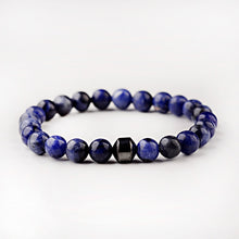 Load image into Gallery viewer, Cylinder Hematite Bracelets For Men Classic Nature Stone Beads Bracelets &amp; Bangles Homme Yoga Jewelry UNISEX
