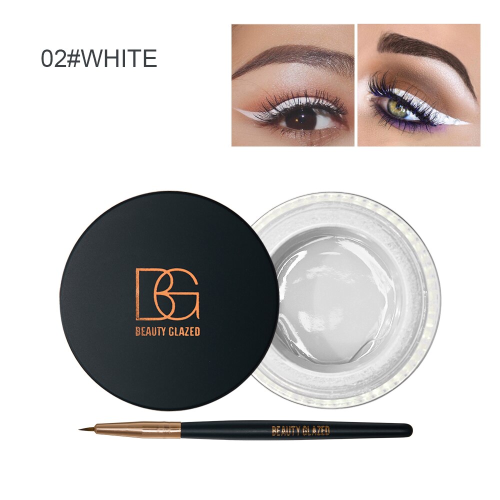 Traci K Beauty Glazed Fix Line Eyeliner Gel for Women with Brush Semi Permanent Waterproof Eyebrow Gel for Women Beauty Winged Liner