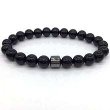 Load image into Gallery viewer, Cylinder Hematite Bracelets For Men Classic Nature Stone Beads Bracelets &amp; Bangles Homme Yoga Jewelry UNISEX
