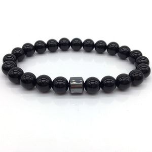 Cylinder Hematite Bracelets For Men Classic Nature Stone Beads Bracelets & Bangles Homme Yoga Jewelry UNISEX