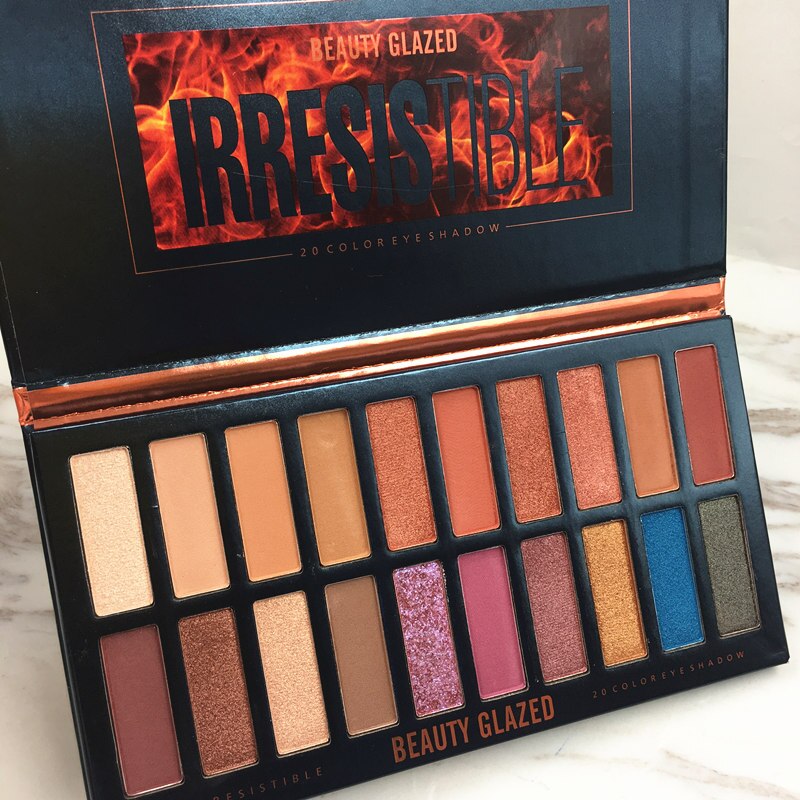 Traci K BEAUTY GLAZED Makeup Palette 20 Color Eyeshadow Palette Makeup Long-lasting Eyeshadow Pallete Easy to Wear paleta de sombra