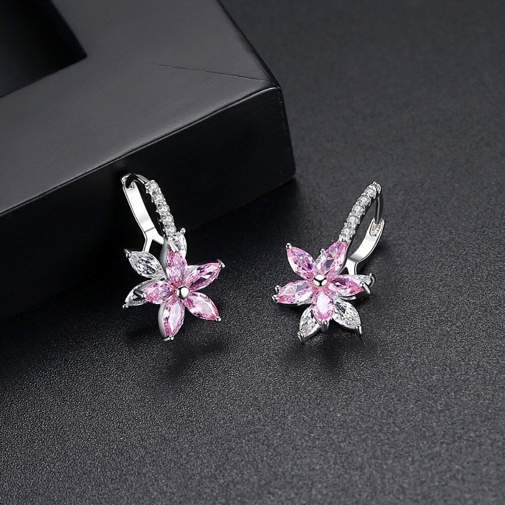 Lovely Clear Stone Flower Shape Convenient Simple Stud Earrings🌻 UKraine support with purchase of this product