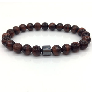 Cylinder Hematite Bracelets For Men Classic Nature Stone Beads Bracelets & Bangles Homme Yoga Jewelry UNISEX