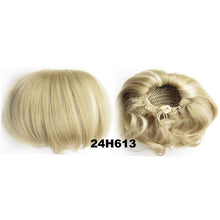 Load image into Gallery viewer, Audrey Hepburn Traci K Beauty Synthetic Straight Hair Bun Donut Drawstring Chignon Clip on Cover Updos Women&#39;s Hairpiece
