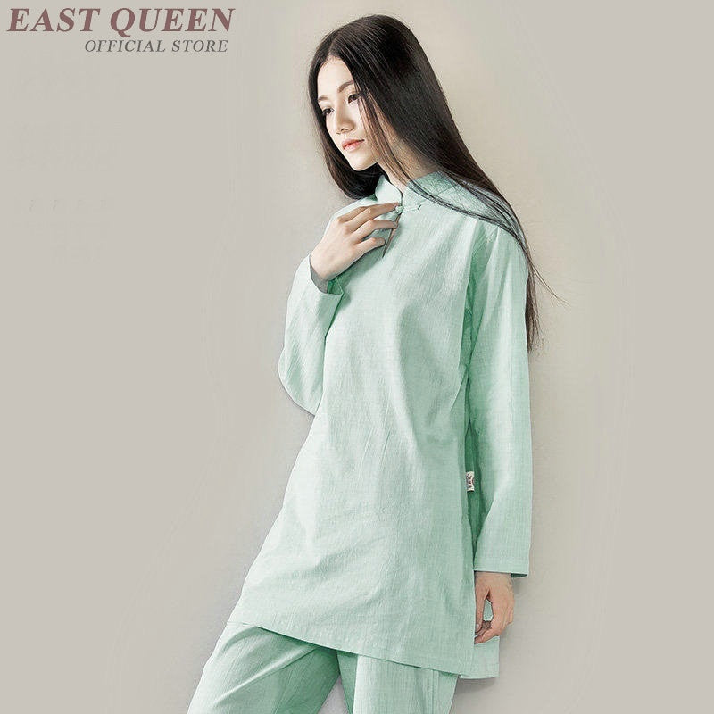 Zen meditation clothing women ladies traditional pants suit female womens two piece sets