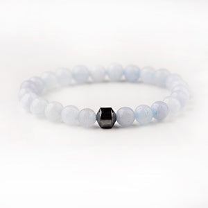 Cylinder Hematite Bracelets For Men Classic Nature Stone Beads Bracelets & Bangles Homme Yoga Jewelry UNISEX