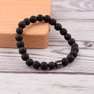 Cylinder Hematite Bracelets For Men Classic Nature Stone Beads Bracelets & Bangles Homme Yoga Jewelry UNISEX