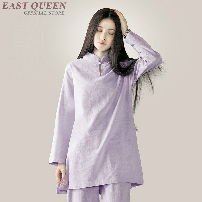 Zen meditation clothing women ladies traditional pants suit female womens two piece sets