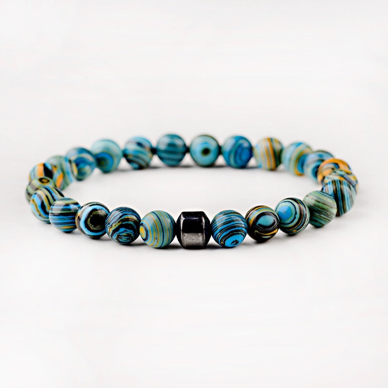 Cylinder Hematite Bracelets For Men Classic Nature Stone Beads Bracelets & Bangles Homme Yoga Jewelry UNISEX