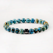 Load image into Gallery viewer, Cylinder Hematite Bracelets For Men Classic Nature Stone Beads Bracelets &amp; Bangles Homme Yoga Jewelry UNISEX
