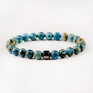 Cylinder Hematite Bracelets For Men Classic Nature Stone Beads Bracelets & Bangles Homme Yoga Jewelry UNISEX