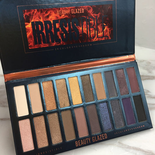 Traci K BEAUTY GLAZED Makeup Palette 20 Color Eyeshadow Palette Makeup Long-lasting Eyeshadow Pallete Easy to Wear paleta de sombra