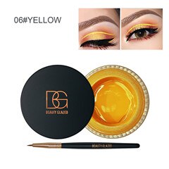 Traci K Beauty Glazed Fix Line Eyeliner Gel for Women with Brush Semi Permanent Waterproof Eyebrow Gel for Women Beauty Winged Liner