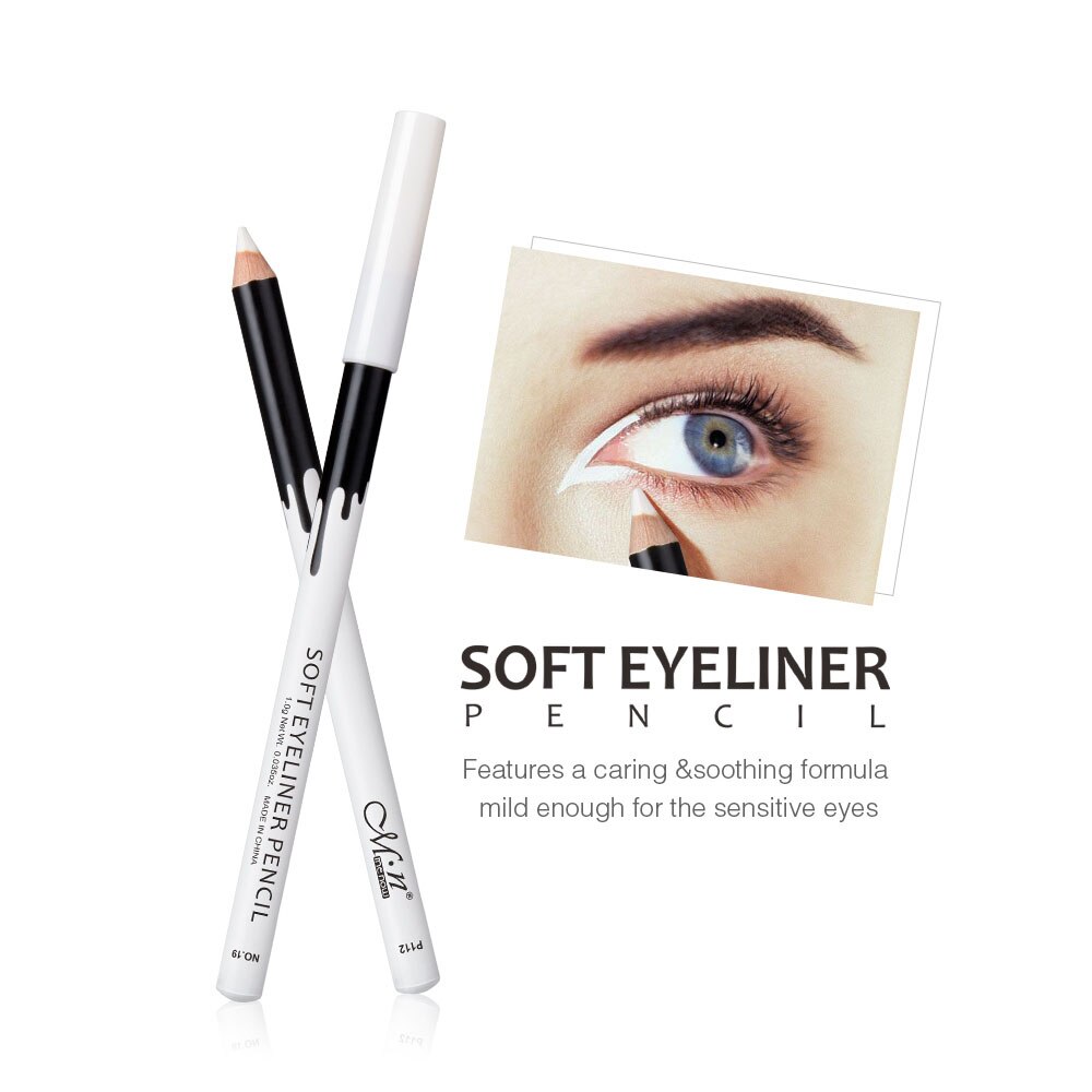 Traci K Beauty Professional Wooden White Eyeliner Pencil Soft Makeup Easy To Use Eyes Polish Eye Liner Pen Waterproof Make Up Comestic