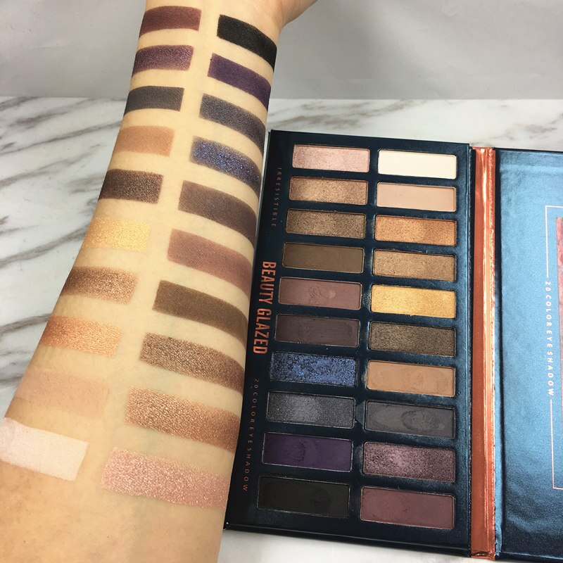 Traci K BEAUTY GLAZED Makeup Palette 20 Color Eyeshadow Palette Makeup Long-lasting Eyeshadow Pallete Easy to Wear paleta de sombra