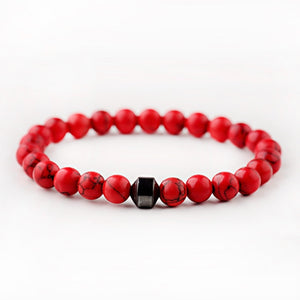 Cylinder Hematite Bracelets For Men Classic Nature Stone Beads Bracelets & Bangles Homme Yoga Jewelry UNISEX