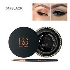 Traci K Beauty Glazed Fix Line Eyeliner Gel for Women with Brush Semi Permanent Waterproof Eyebrow Gel for Women Beauty Winged Liner