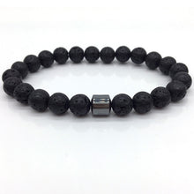 Load image into Gallery viewer, Cylinder Hematite Bracelets For Men Classic Nature Stone Beads Bracelets &amp; Bangles Homme Yoga Jewelry UNISEX
