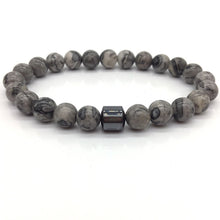 Load image into Gallery viewer, Cylinder Hematite Bracelets For Men Classic Nature Stone Beads Bracelets &amp; Bangles Homme Yoga Jewelry UNISEX
