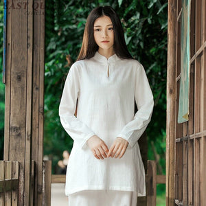 Zen meditation clothing women ladies traditional pants suit female womens two piece sets