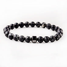 Load image into Gallery viewer, Cylinder Hematite Bracelets For Men Classic Nature Stone Beads Bracelets &amp; Bangles Homme Yoga Jewelry UNISEX
