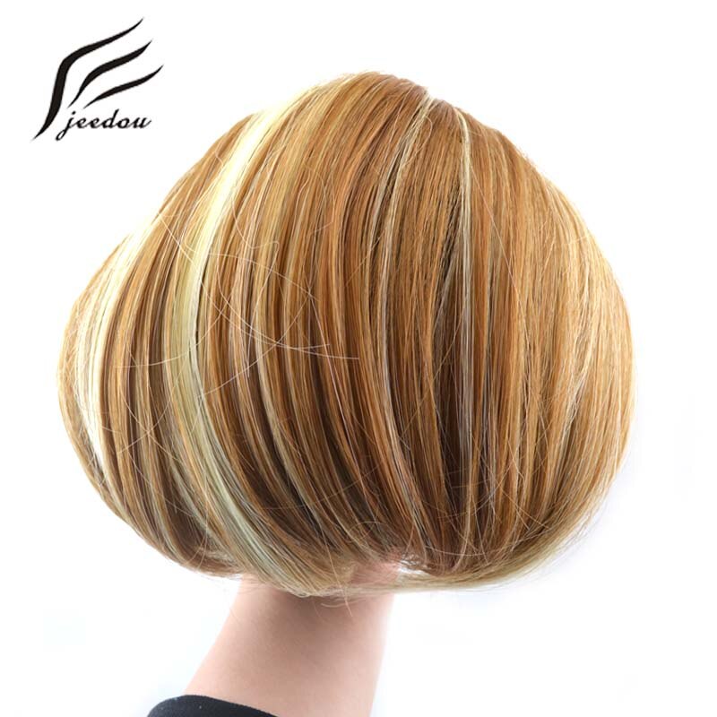 Audrey Hepburn Traci K Beauty Synthetic Straight Hair Bun Donut Drawstring Chignon Clip on Cover Updos Women's Hairpiece