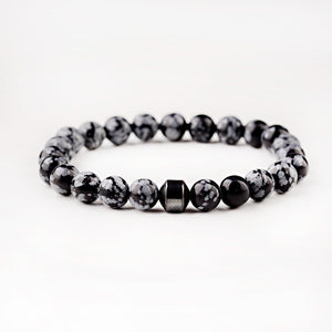 Cylinder Hematite Bracelets For Men Classic Nature Stone Beads Bracelets & Bangles Homme Yoga Jewelry UNISEX