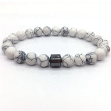 Load image into Gallery viewer, Cylinder Hematite Bracelets For Men Classic Nature Stone Beads Bracelets &amp; Bangles Homme Yoga Jewelry UNISEX
