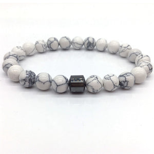 Cylinder Hematite Bracelets For Men Classic Nature Stone Beads Bracelets & Bangles Homme Yoga Jewelry UNISEX