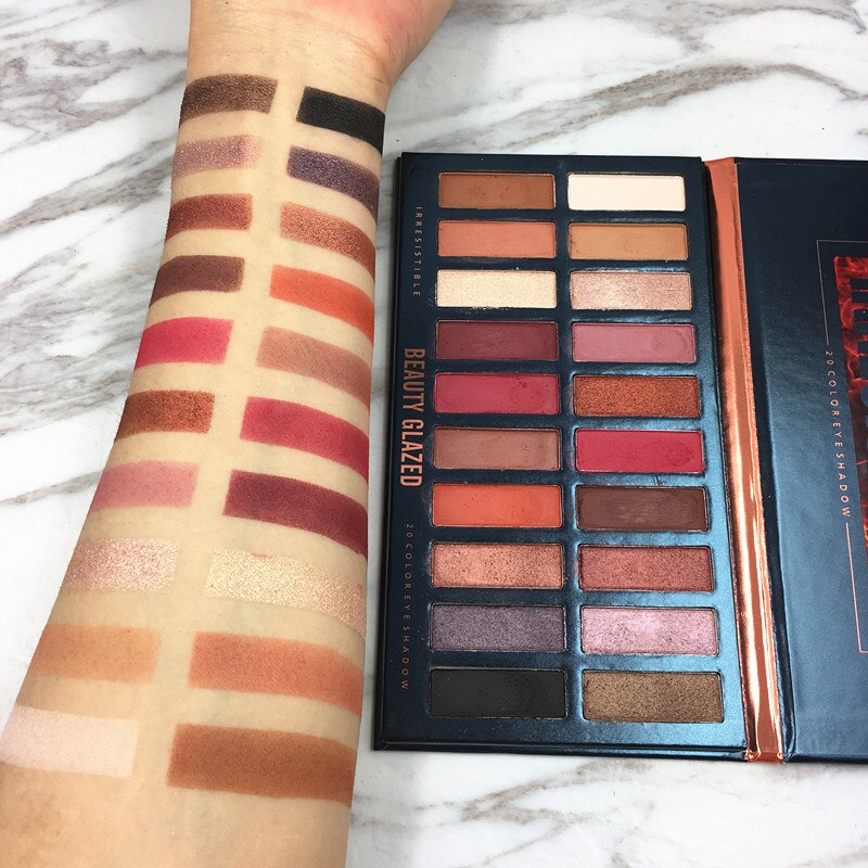 Traci K BEAUTY GLAZED Makeup Palette 20 Color Eyeshadow Palette Makeup Long-lasting Eyeshadow Pallete Easy to Wear paleta de sombra